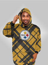 Load image into Gallery viewer, NFL Digital Dash Sherpa Hooded Fan Cape
