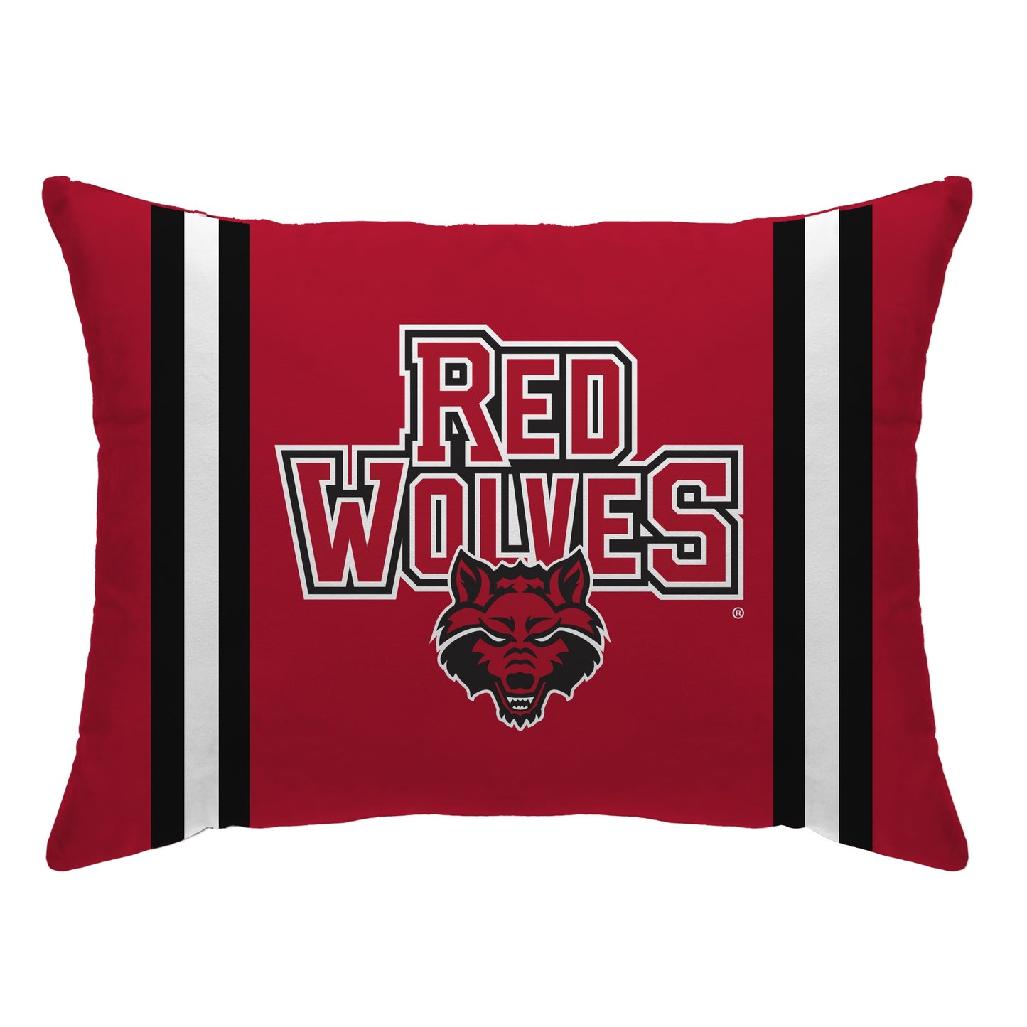 NCAA Standard Stripe Logo Bed Pillow