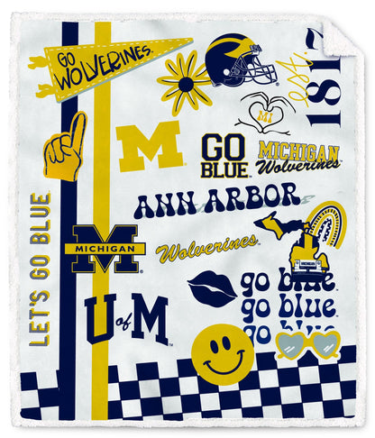 NCAA Loco Fan Ultra Cozy 60x70 Sherpa Blanket