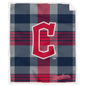 MLB Plaid Steel Royal Plush Sherpa 60x70 Blanket