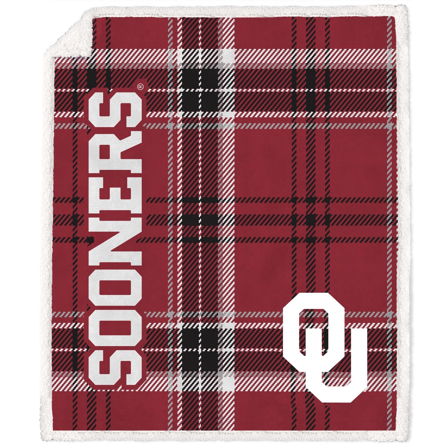 NCAA Playmaker Plaid Ultra Cozy Sherpa Throw