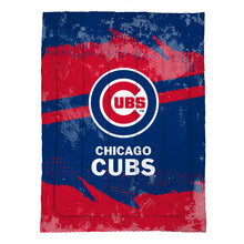 Load image into Gallery viewer, Chicago Cubs Slanted Stripe 4 Piece Twin Bed in a Bag
