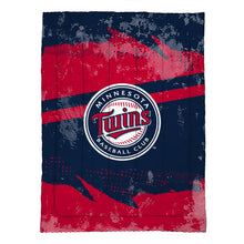 Load image into Gallery viewer, Minnesota Twins Slanted Stripe 4 Piece Twin Bed in a Bag
