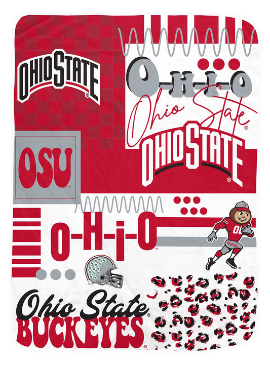 NCAA Loco Check Cozy 66x95 Oversized Blanket