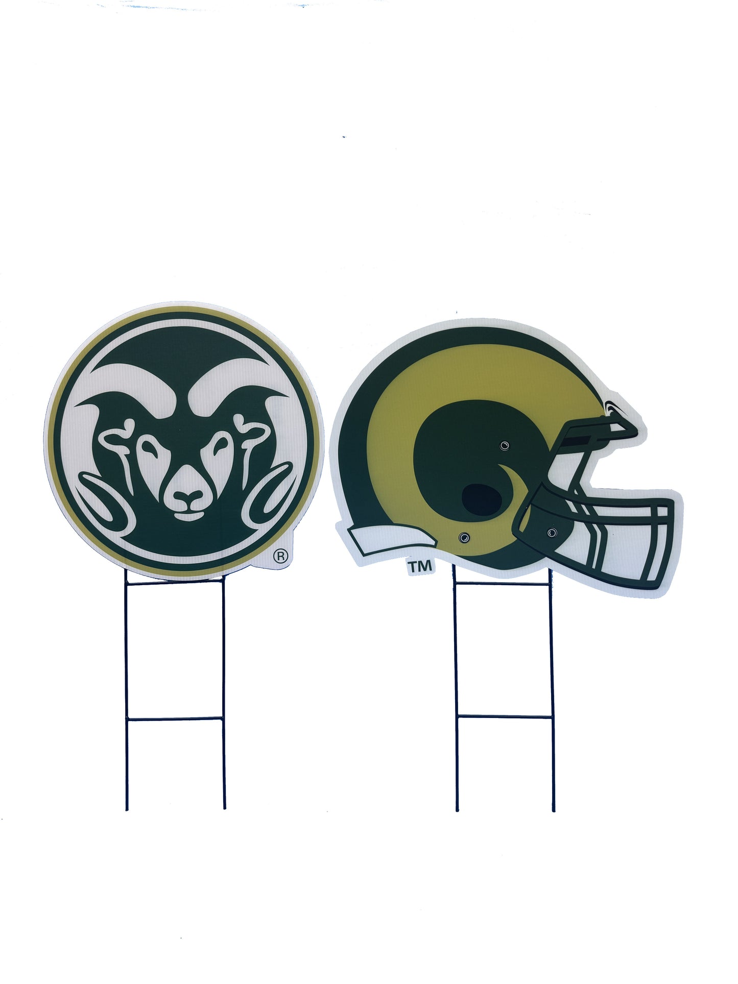 NCAA Logo and Helmet 2 Pack Yard Sign Set