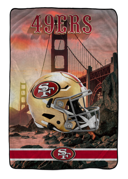 NFL Skyline Series Helmet 66x95 Oversized Blanket