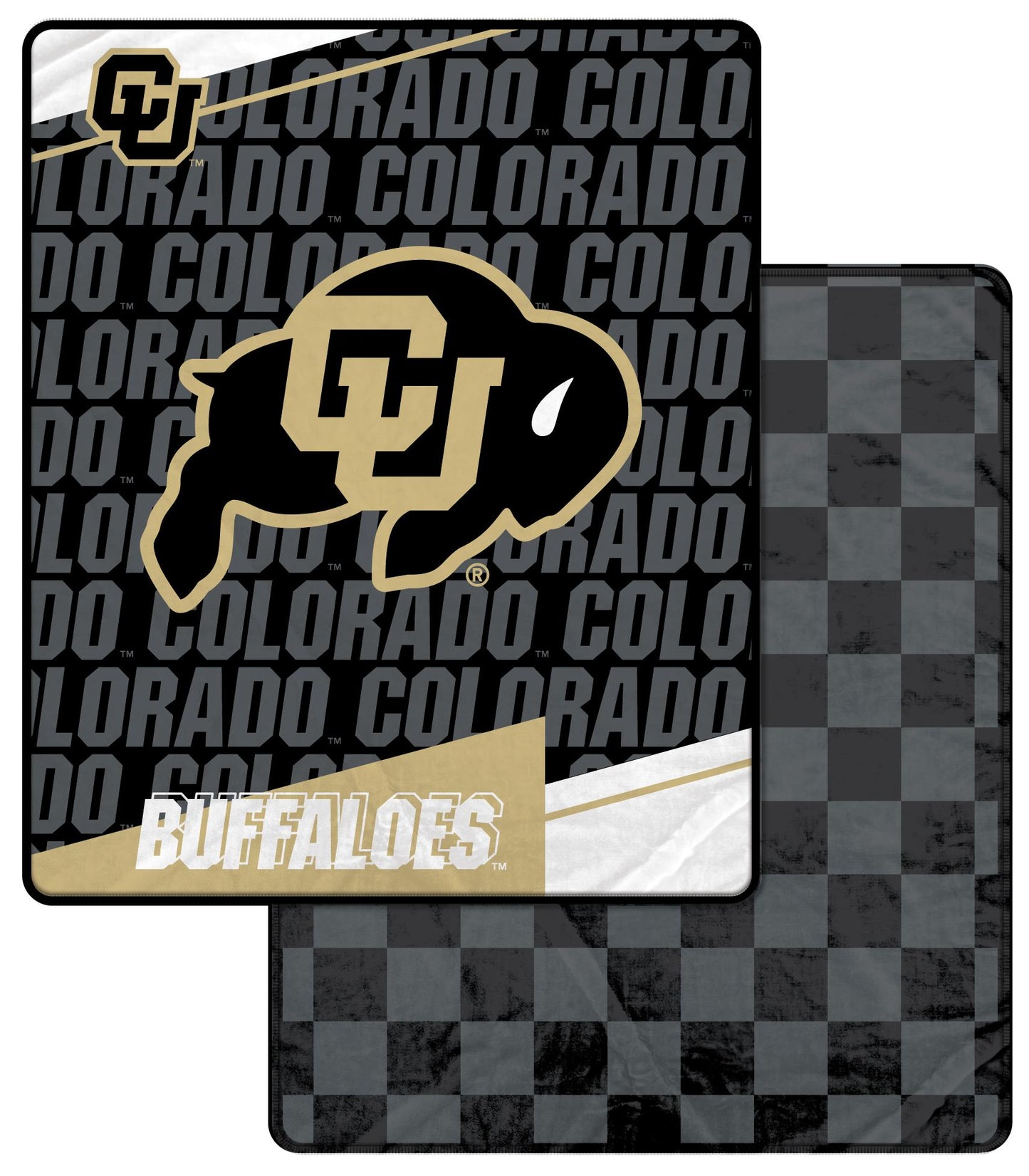 NCAA Diagonal Ghost Checker 60x70 Blanket