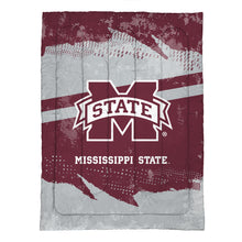 Load image into Gallery viewer, Mississippi State Bulldogs Slanted Stripe 4 Piece Twin Bed in a Bag
