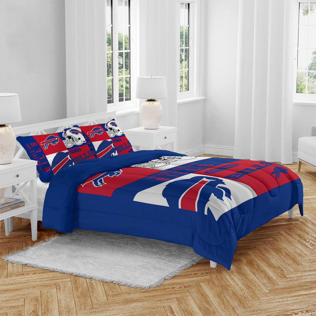 Buffalo Bills Block Logo 3 Piece Full/Queen Bed in a Bag