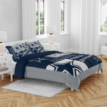 Load image into Gallery viewer, Dallas Cowboys Block Logo 3 Piece Full/Queen Bed in a Bag
