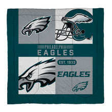 Load image into Gallery viewer, Philadelphia Eagles Block Logo 3 Piece Full/Queen Bed in a Bag

