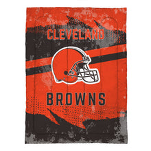 Load image into Gallery viewer, Cleveland Browns Slanted Stripe 4 Piece Twin Bed in a Bag

