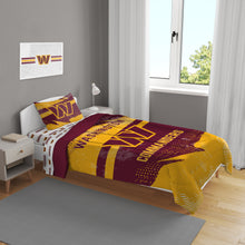 Load image into Gallery viewer, Washington Commanders Slanted Stripe 4 Piece Twin Bed in a Bag
