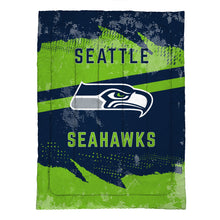 Load image into Gallery viewer, Seattle Seahawks Slanted Stripe 4 Piece Twin Bed in a Bag
