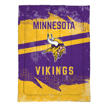 Load image into Gallery viewer, Minnesota Vikings Slanted Stripe 4 Piece Twin Bed in a Bag
