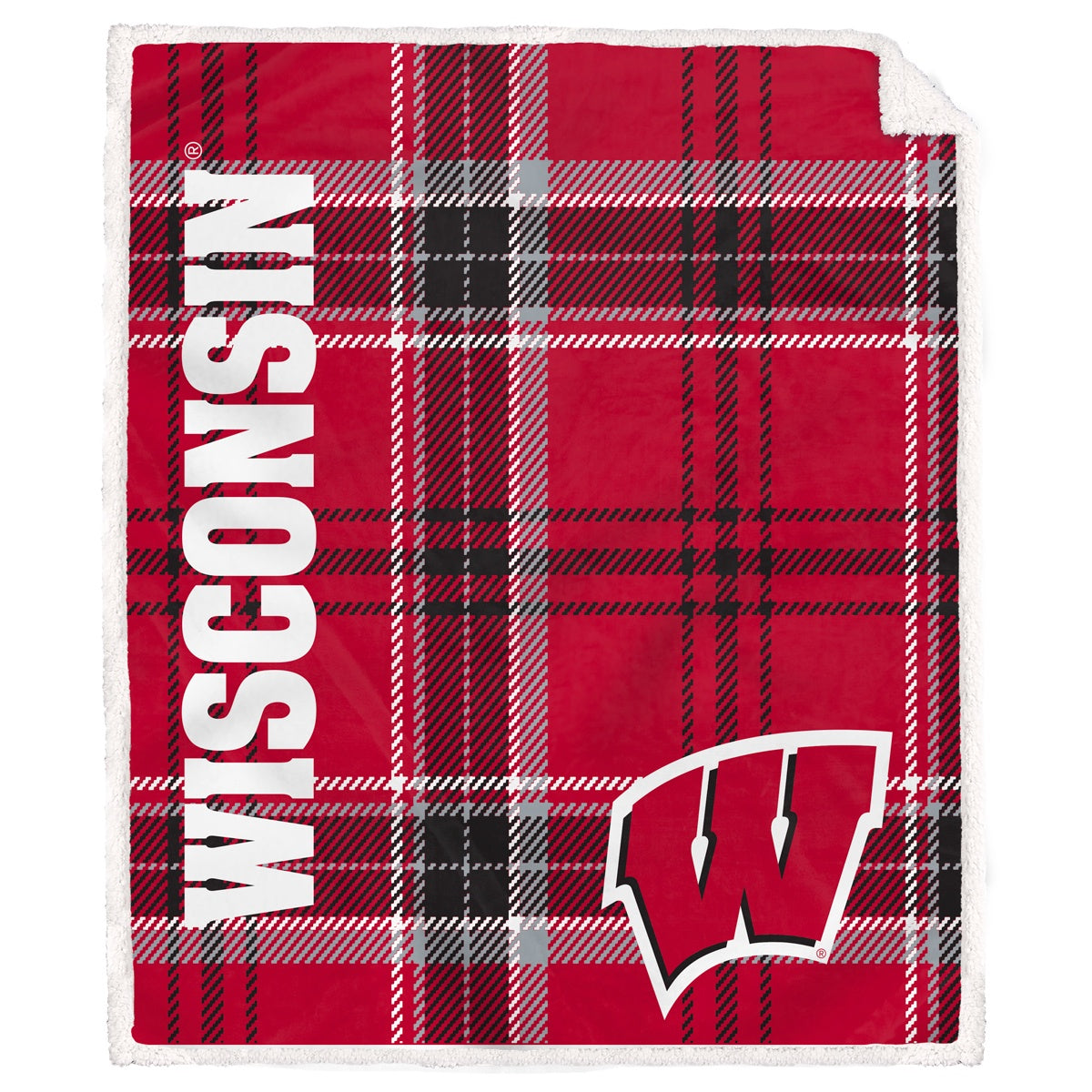 NCAA Playmaker Plaid Ultra Cozy Sherpa Throw