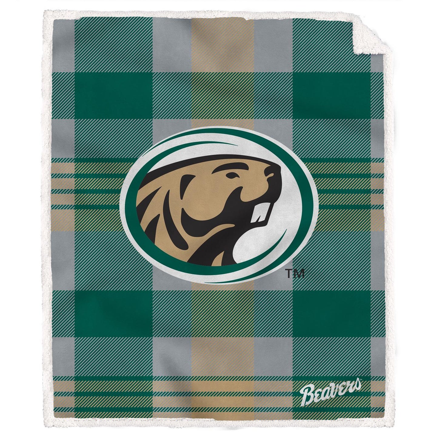 NCAA Plaid Steel Royal Plush Sherpa 60x70 Blanket