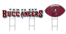 Load image into Gallery viewer, NFL Wordmark &amp; Football 3 Pack Yard Sign Set
