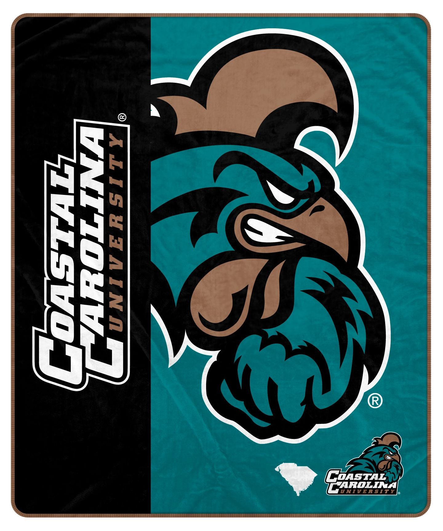 NCAA Endzone Ultra Soft Tailgate Throw