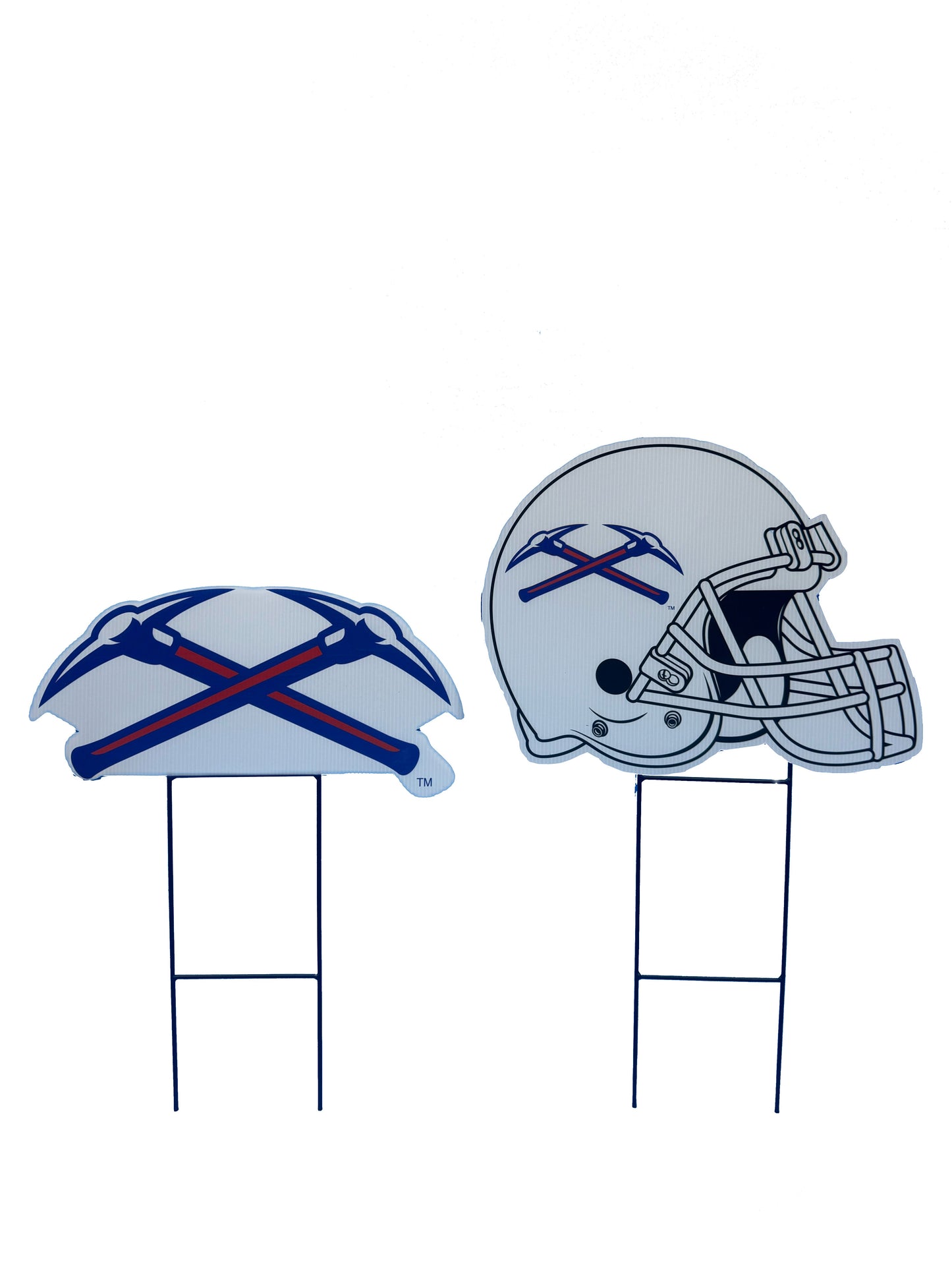 NCAA Logo and Helmet 2 Pack Yard Sign Set