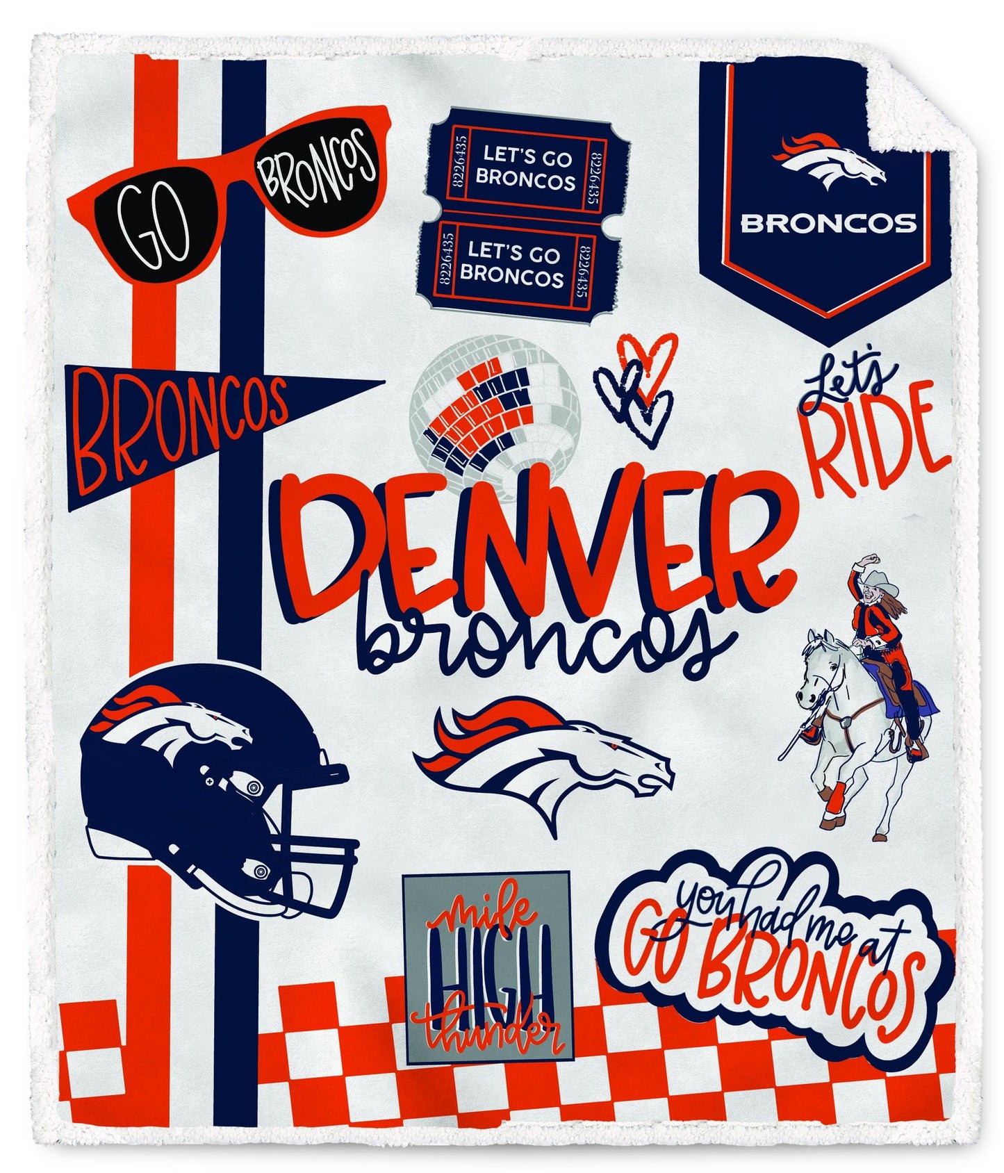NFL Loco Fan Ultra Cozy 60x70 Sherpa Blanket