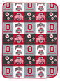 NCAA Graphic Grid 66x95 Oversized Blanket