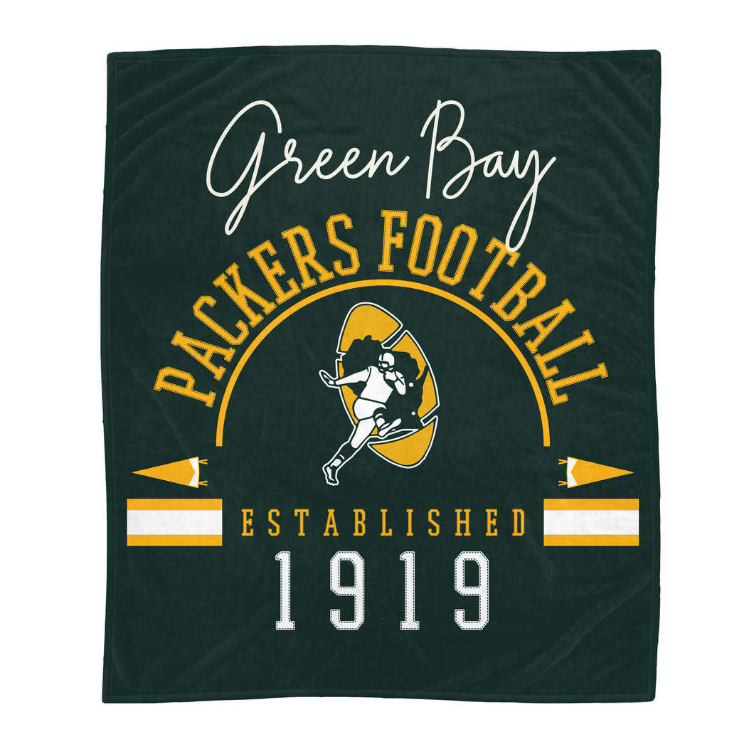 Green Bay Packers Vintage Logo Series Blanket