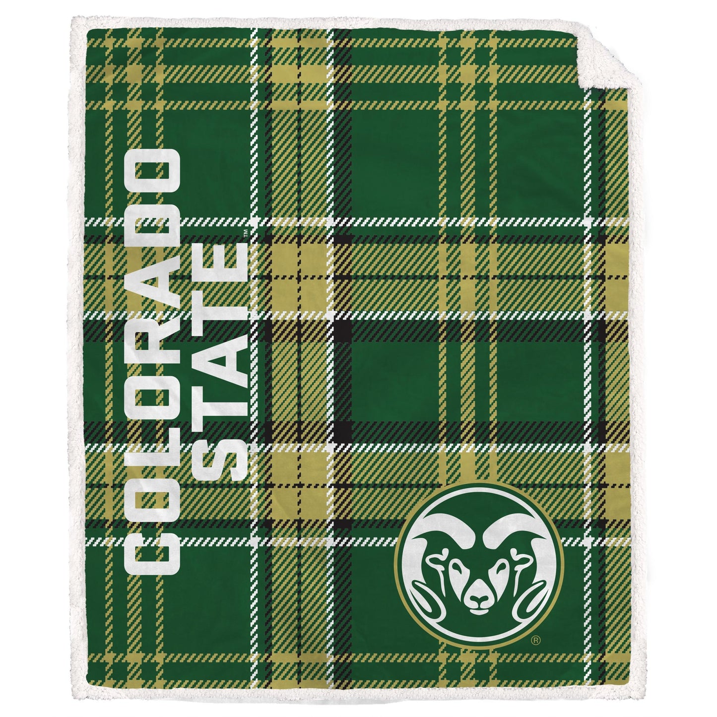 NCAA Playmaker Plaid Ultra Cozy Sherpa Throw