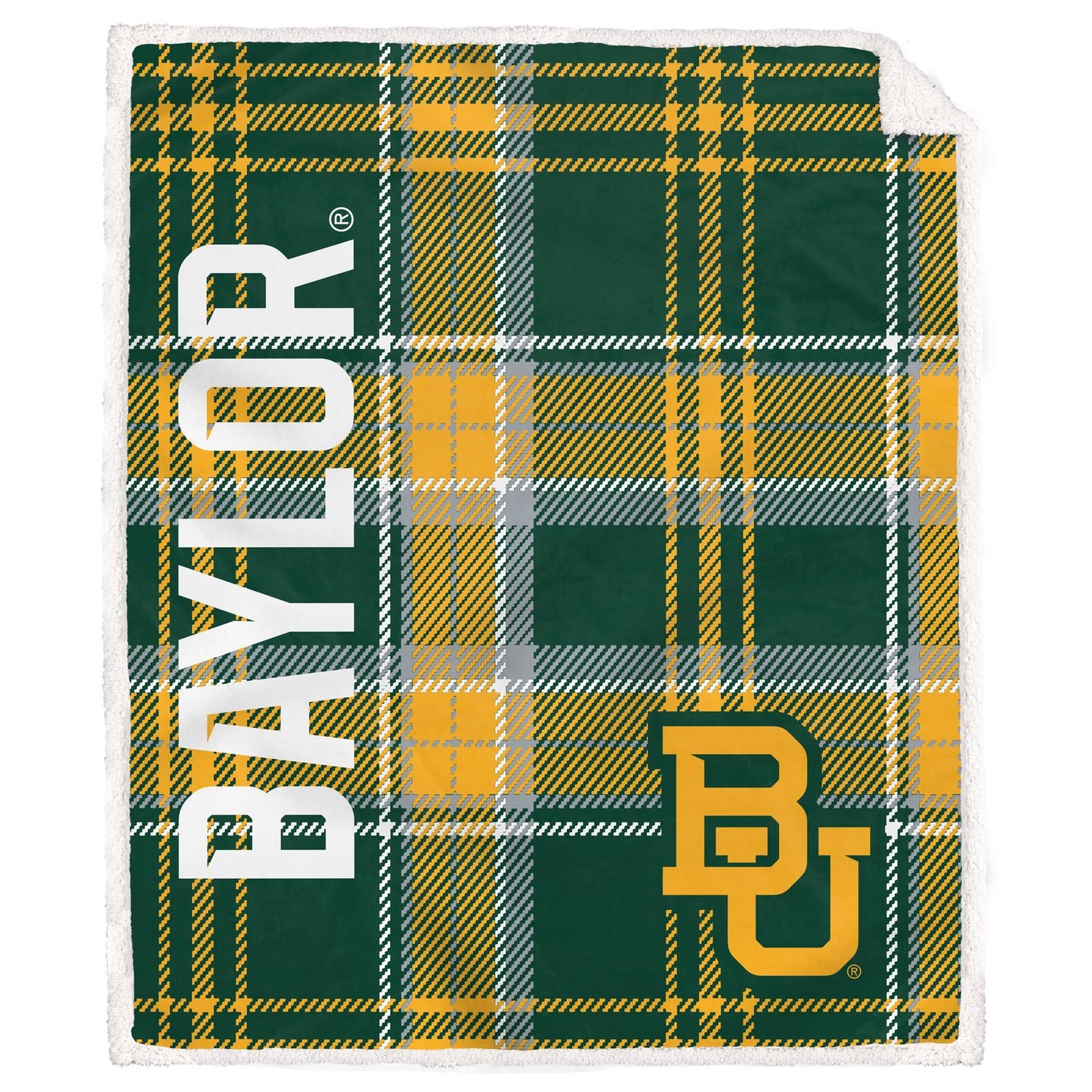 NCAA Playmaker Plaid Ultra Cozy Sherpa Throw