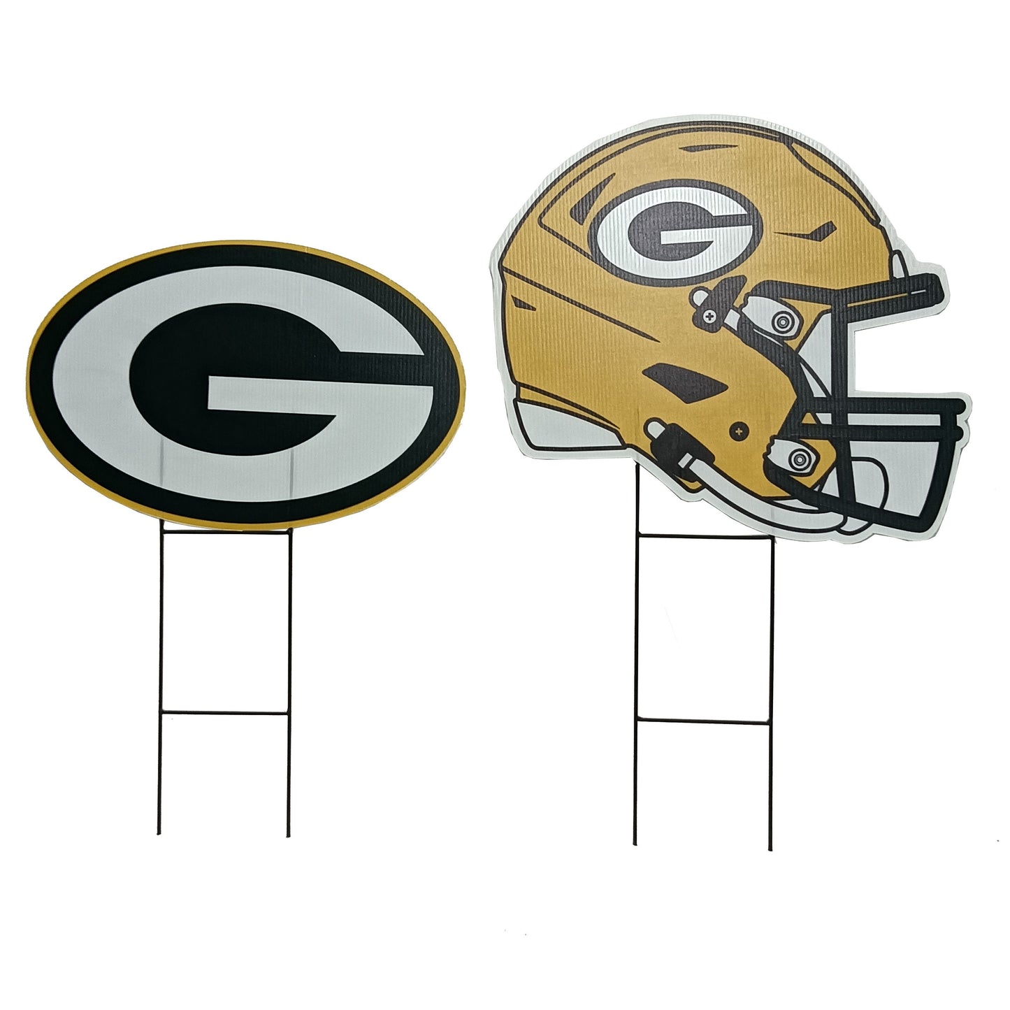 NFL Logo and Helmet 2 Pack Yard Sign Set