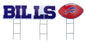 NFL Wordmark & Football 3 Pack Yard Sign Set