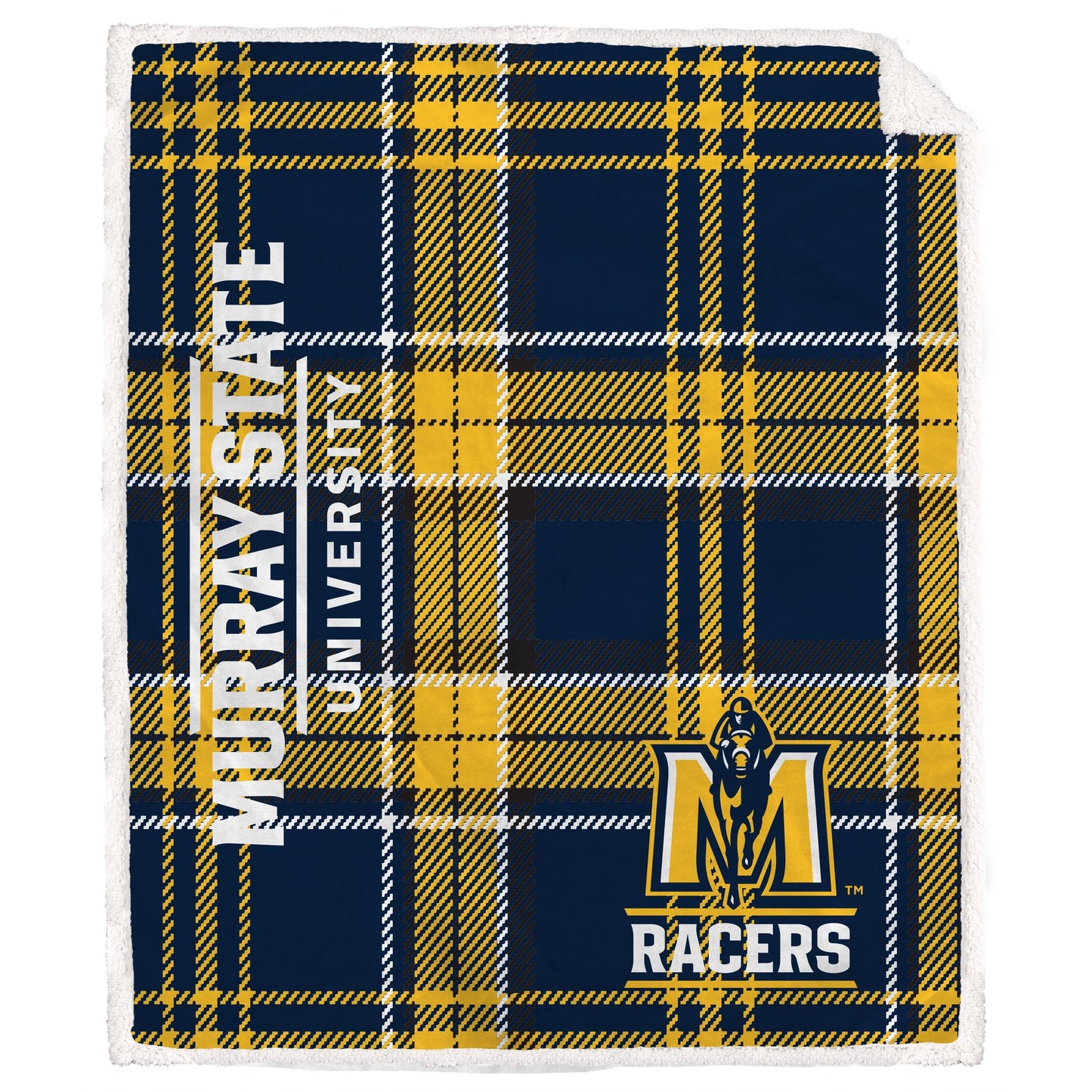 NCAA Playmaker Plaid Ultra Cozy Sherpa Throw