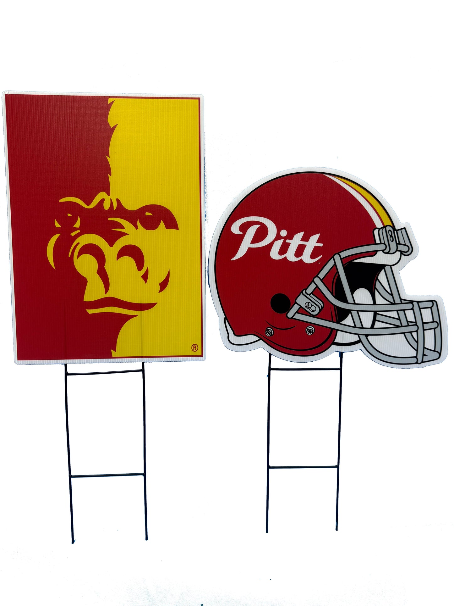 NCAA Logo and Helmet 2 Pack Yard Sign Set