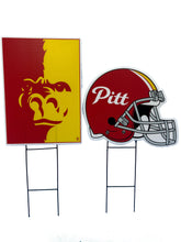 Load image into Gallery viewer, NCAA Logo and Helmet 2 Pack Yard Sign Set
