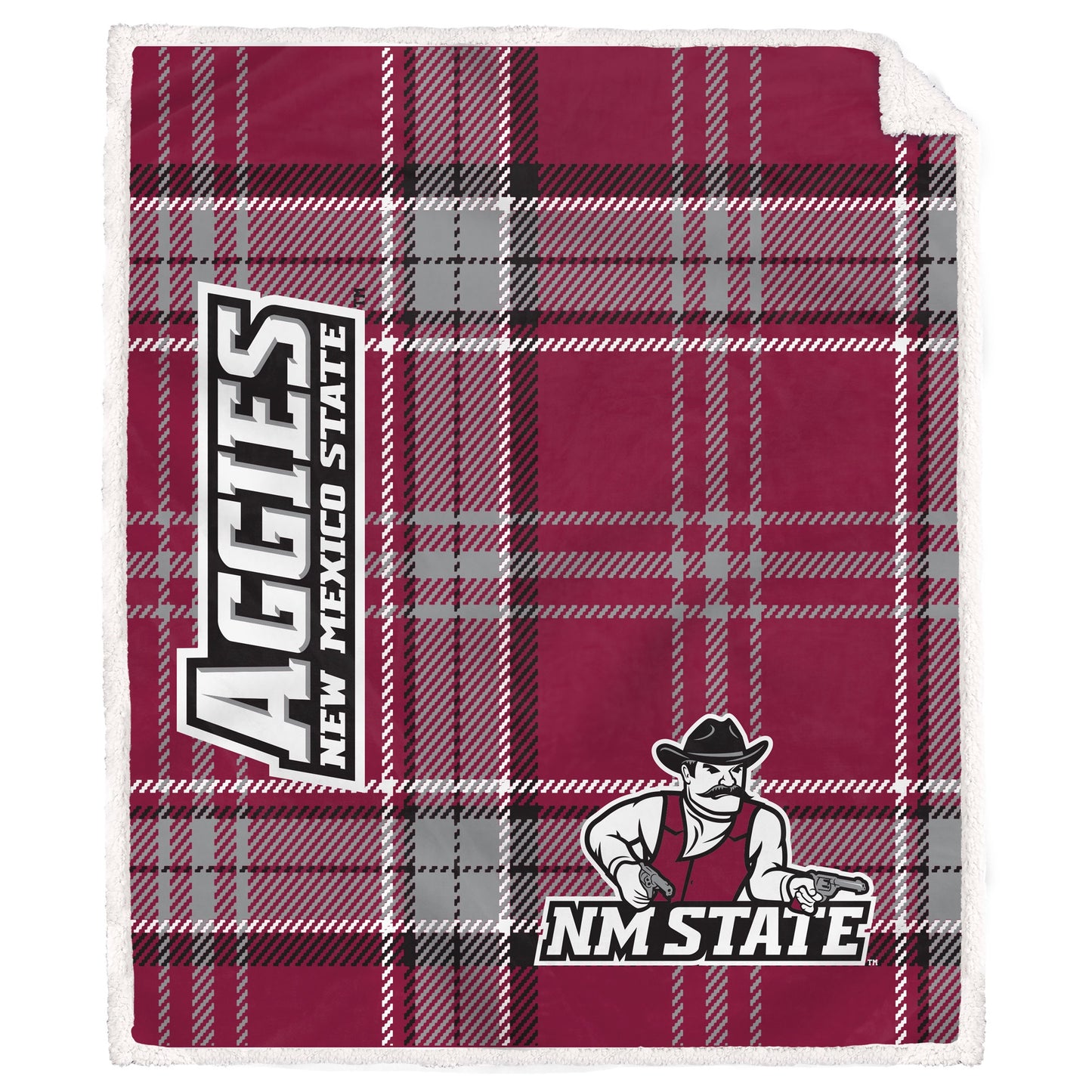 NCAA Playmaker Plaid Ultra Cozy Sherpa Throw