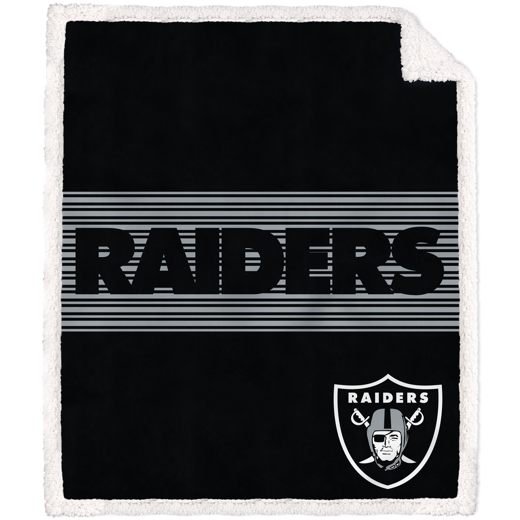 Las Vegas Raiders Center Stripe Blanket