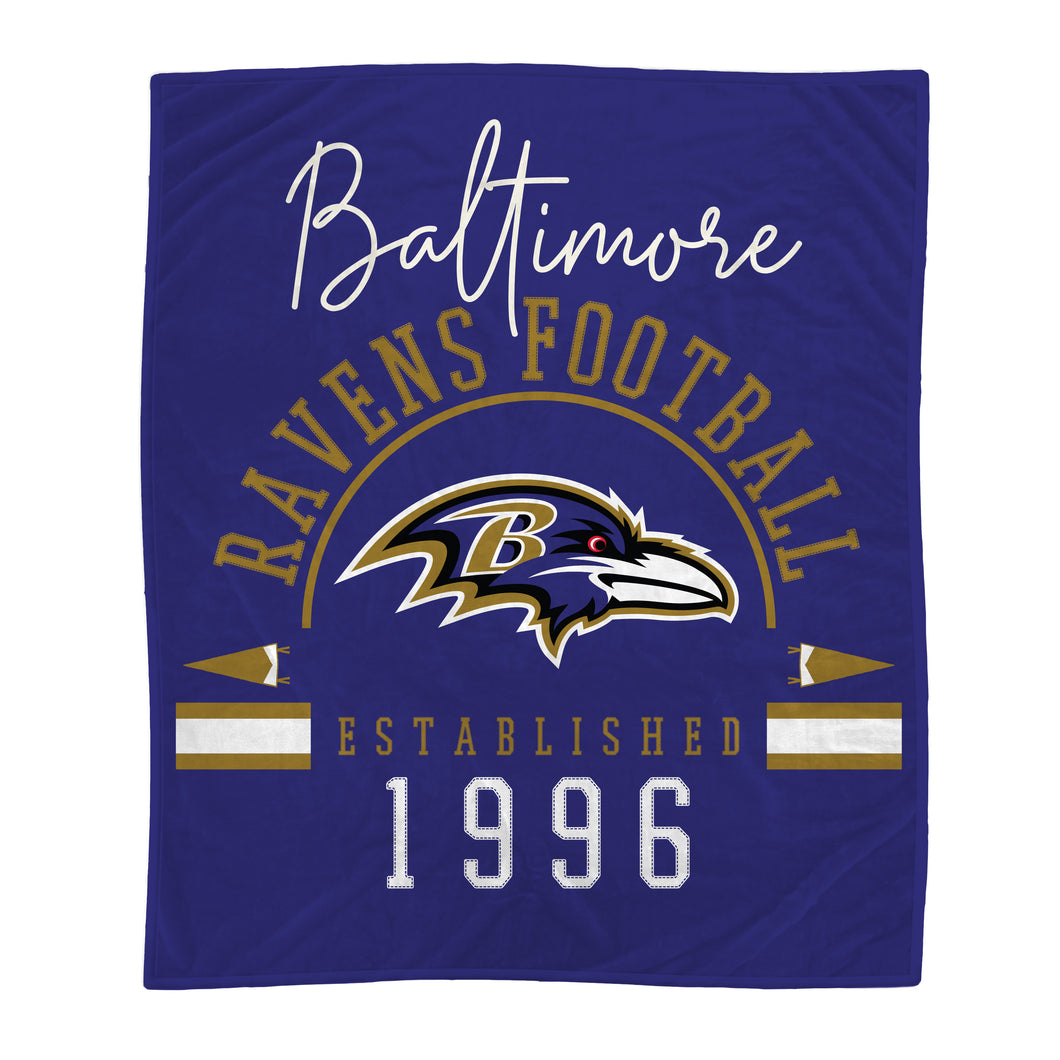 Baltimore Ravens Vintage Logo Series Blanket