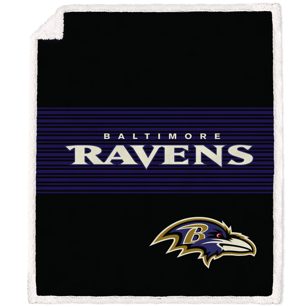 Baltimore Ravens Center Stripe Blanket