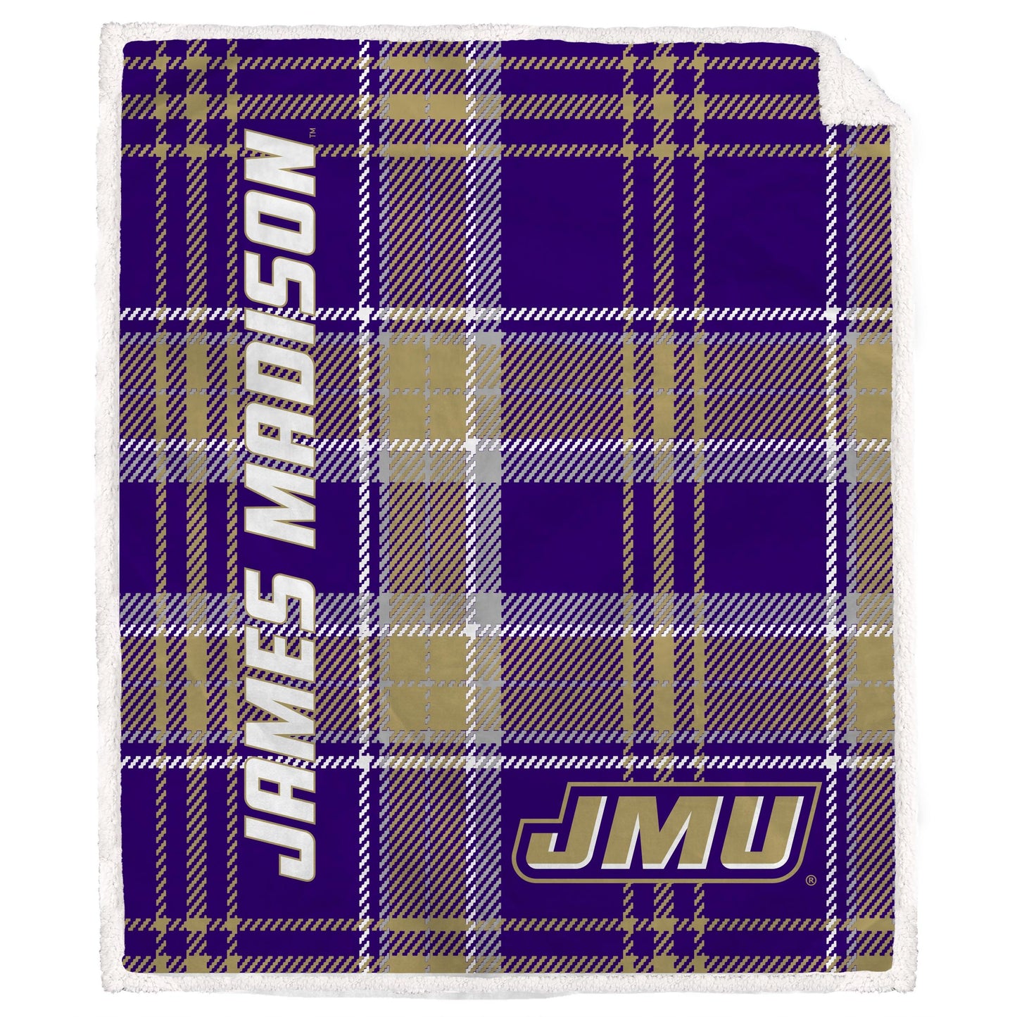 NCAA Playmaker Plaid Ultra Cozy Sherpa Throw