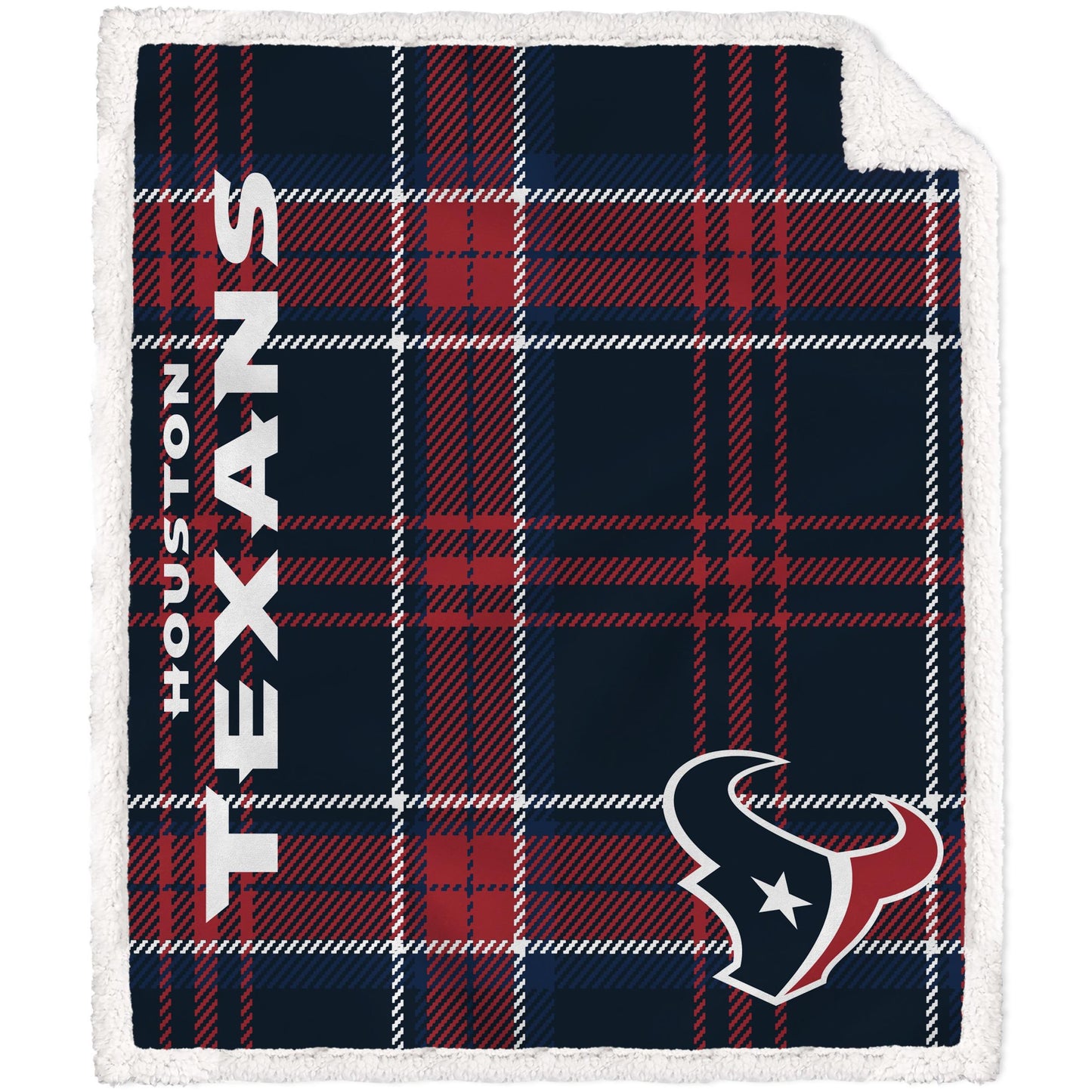 NFL Playmaker Plaid Ultra Cozy Sherpa Throw