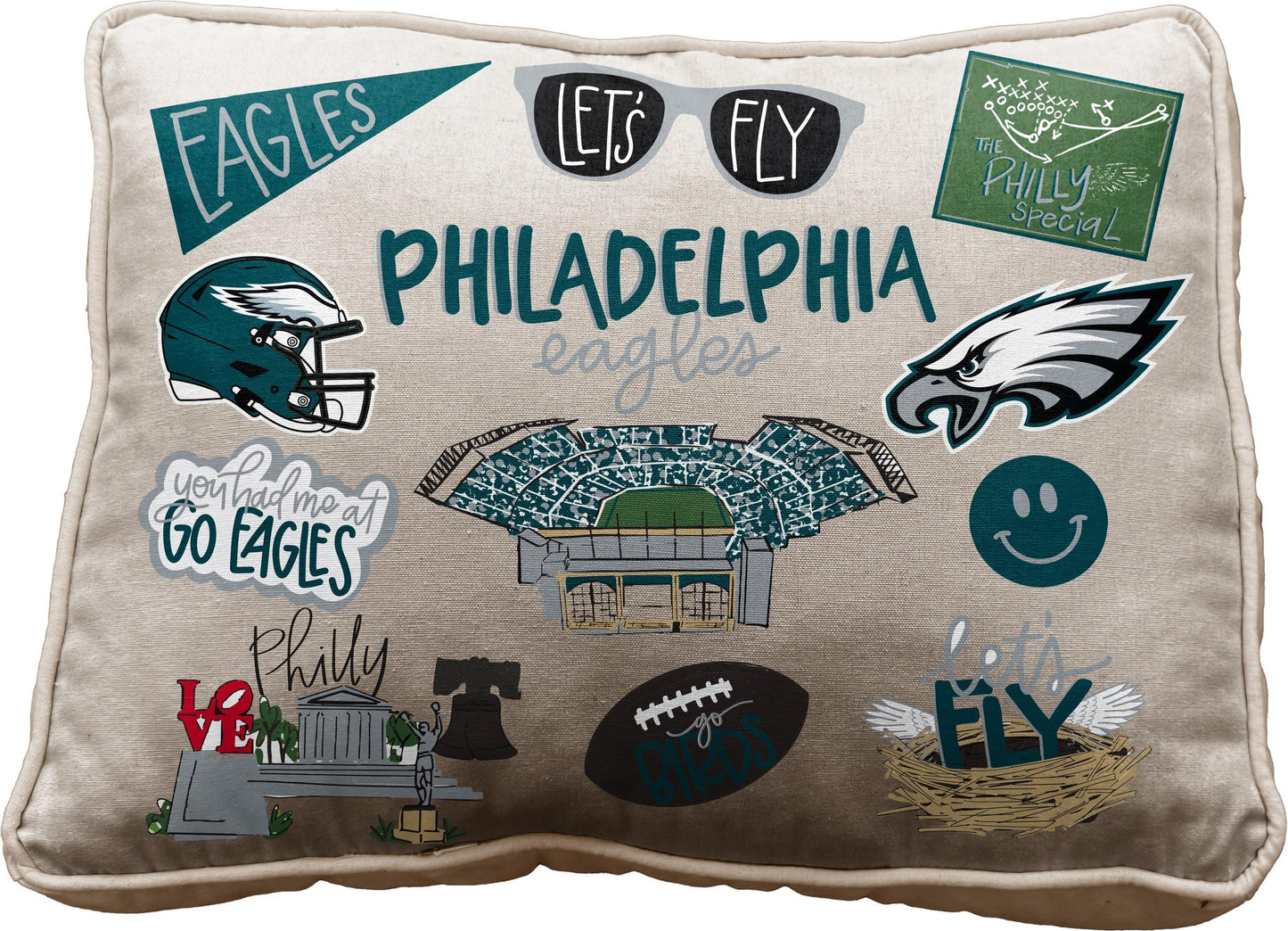 NFL Loco Fan Canvas Décor Pillow