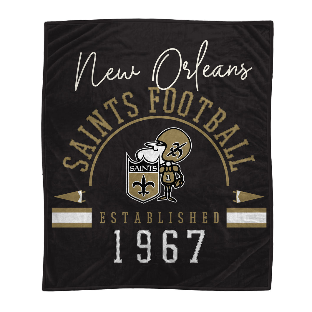 New Orleans Saints Vintage Logo Series Blanket