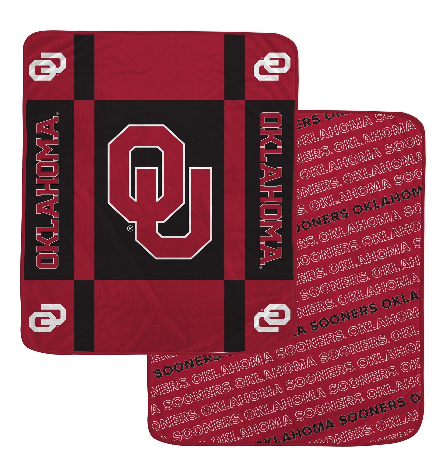 NCAA Reverse Block Double Sided 60x70 Ultra Cozy Blanket