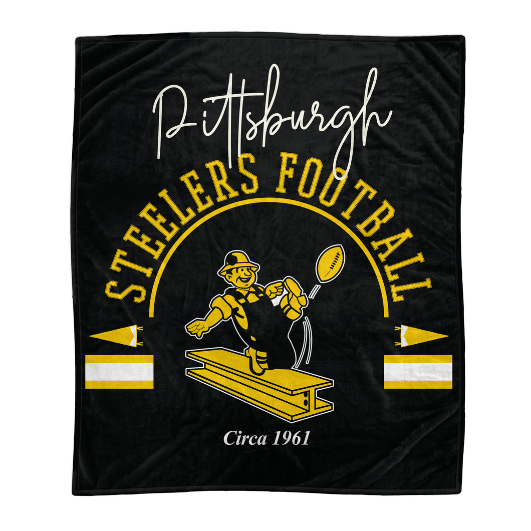 Pittsburgh Steelers Vintage Logo Series Blanket