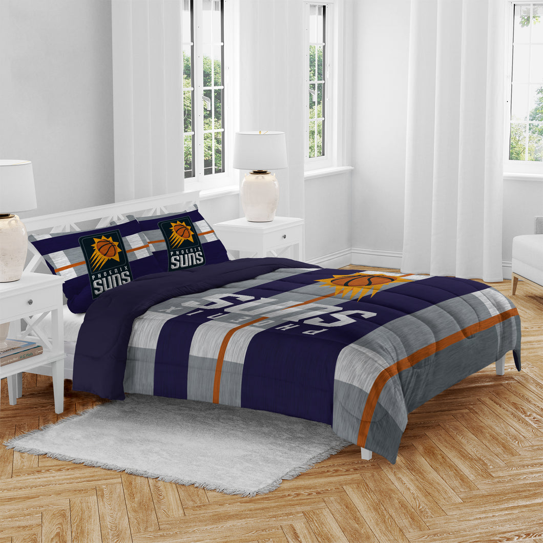 Phoenix Suns Heathered Stripe 3 Piece Full/Queen Bed in a Bag