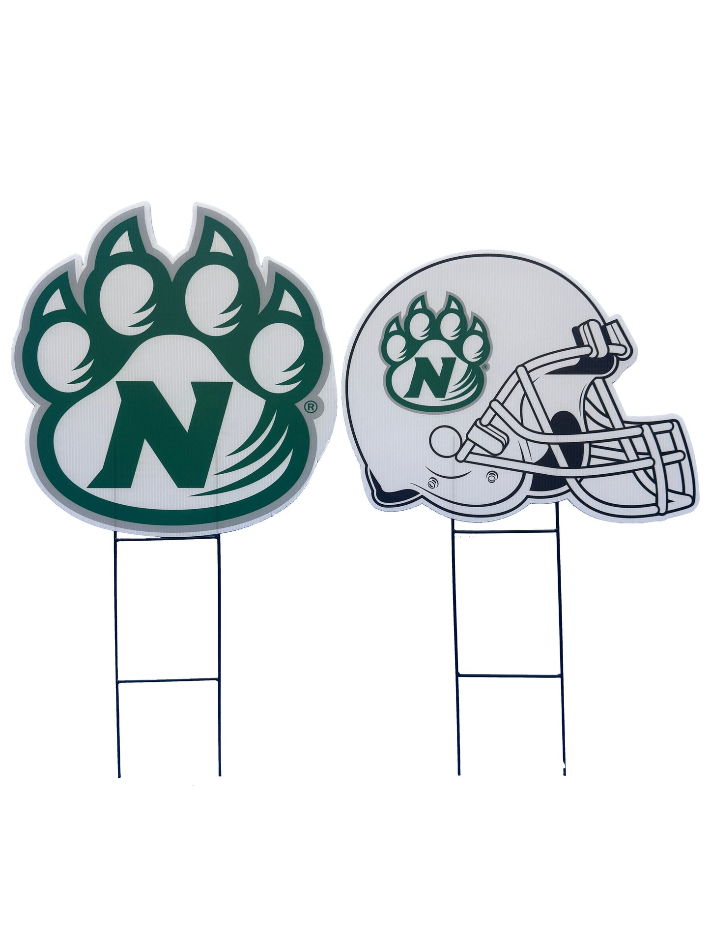 NCAA Logo and Helmet 2 Pack Yard Sign Set