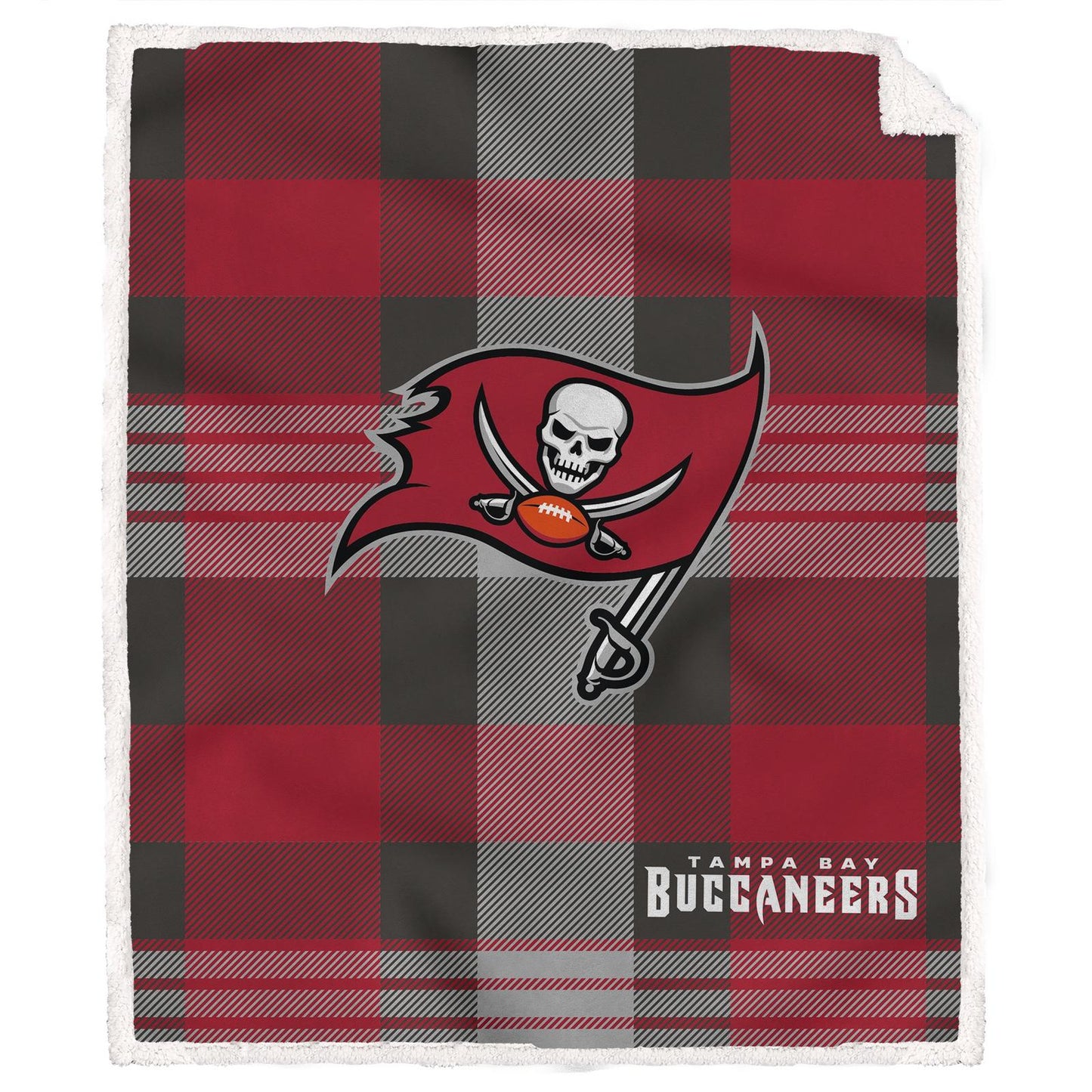 NFL Plaid Steel Royal Plush Sherpa 60x70 Blanket