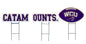 NCAA Wordmark & Football 3 Pack Yard Sign Set