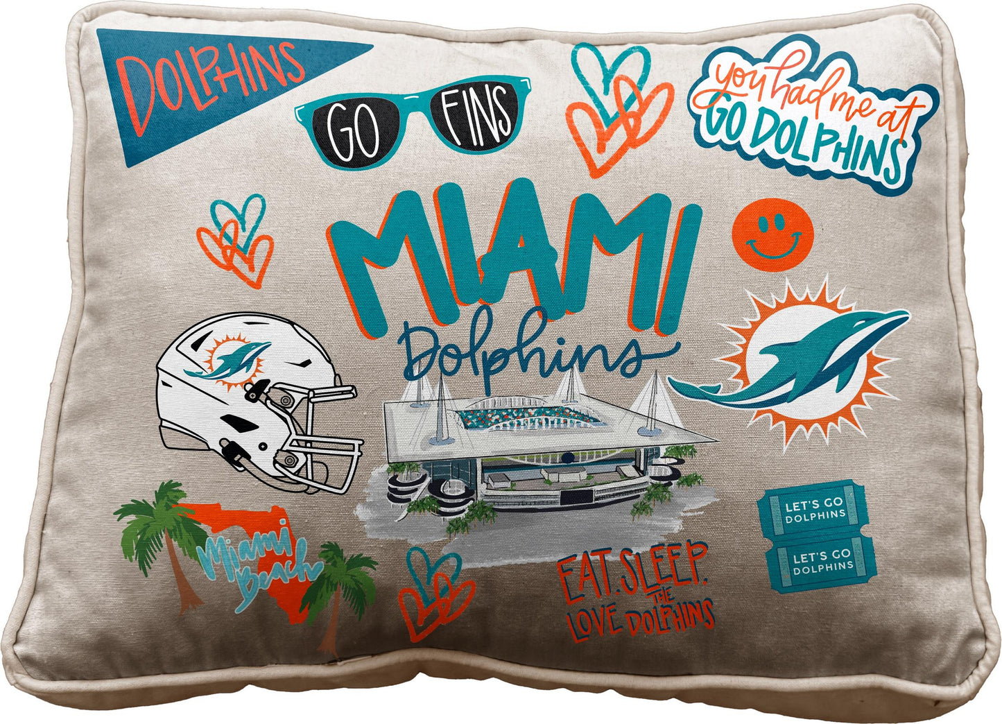 NFL Loco Fan Canvas Décor Pillow