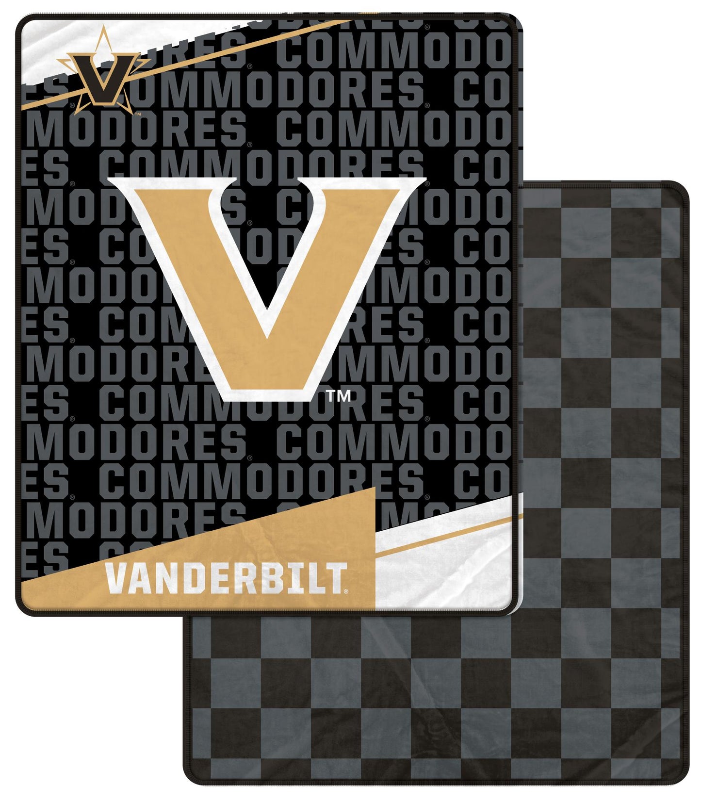 NCAA Diagonal Ghost Checker 60x70 Blanket